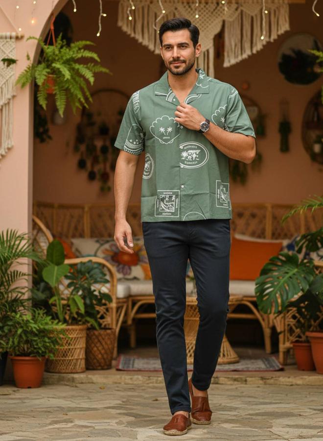 TRULOOM Men Printed Regular Fit Cotton Shirt - Image 2